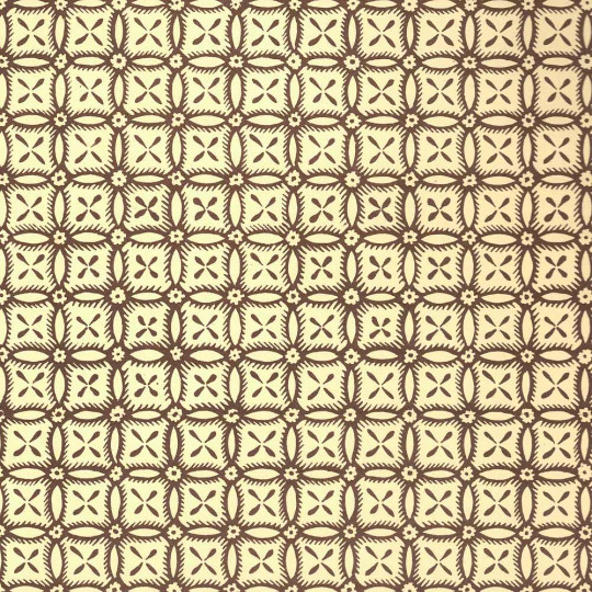 Brown Geometric Flower Wheel Print Italian Paper ~ Carta Varese Italy